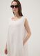 Vestido branco comprido em linho puro, corte regular_2