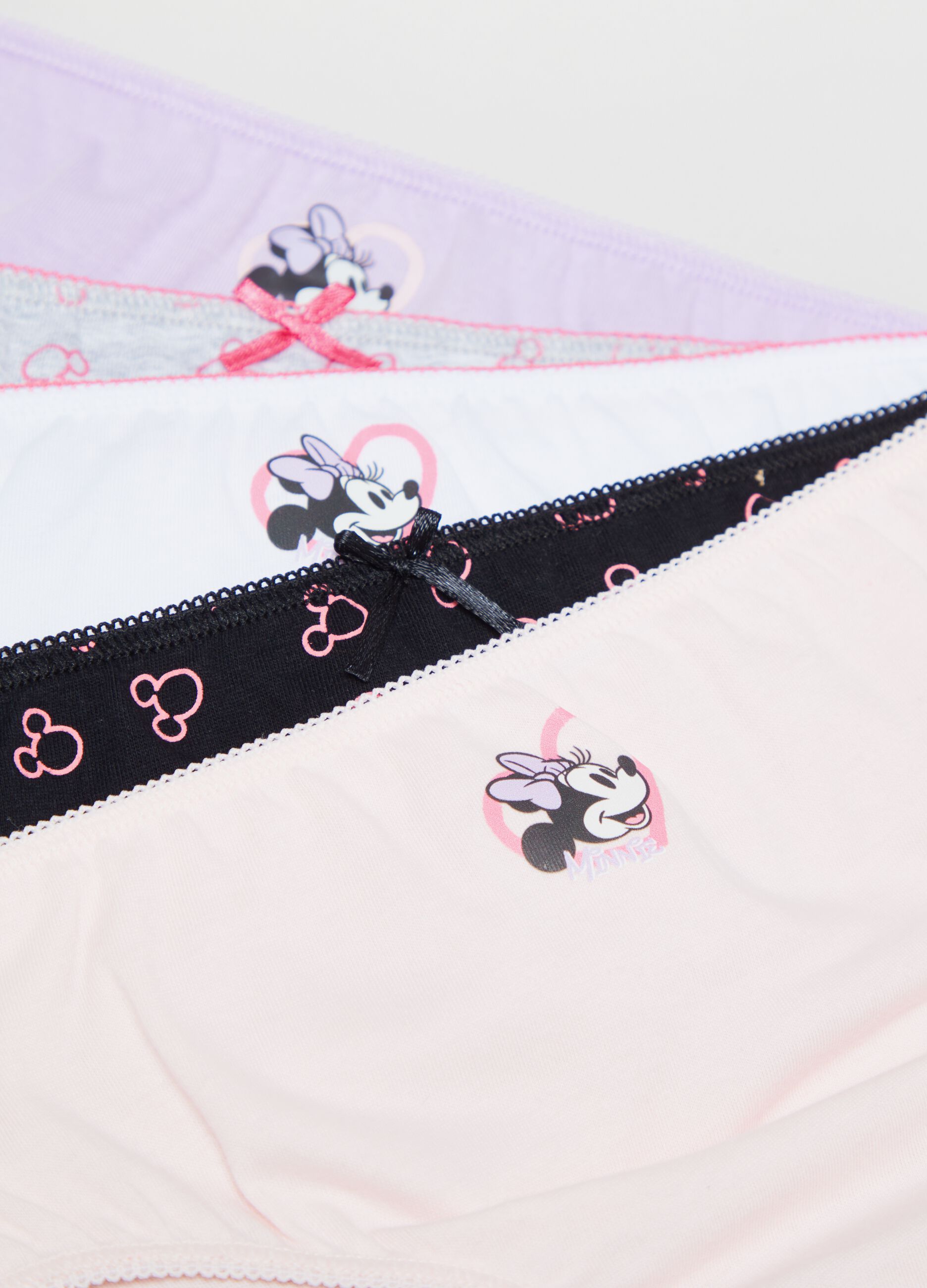 Five-pack briefs with Minnie Mouse print