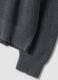 Grey pure cotton ribbed crew-neck jumper, regular fit_5