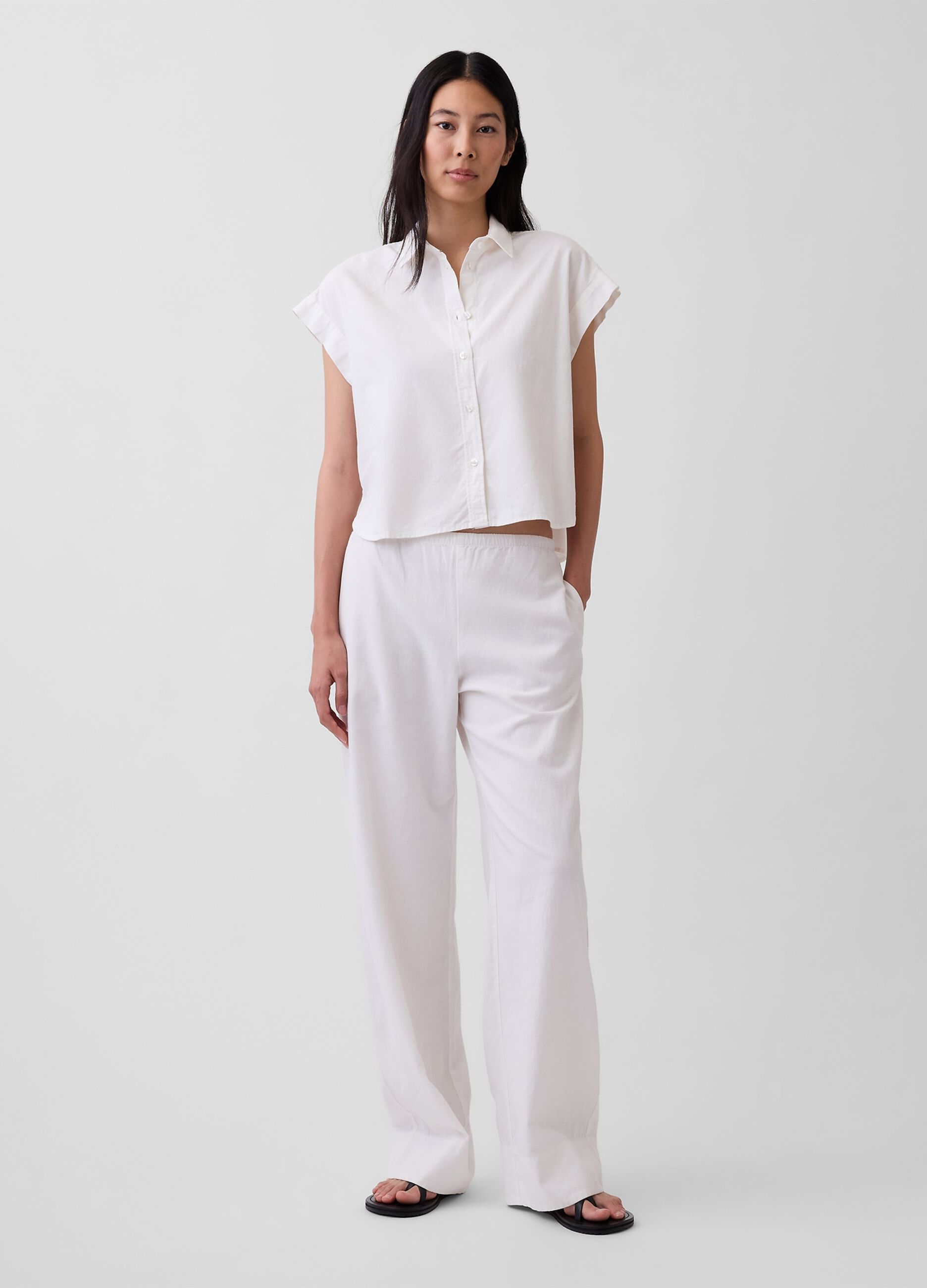Linen blend shirt