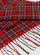 Multicoloured checkered red scarf for children with fringes_2