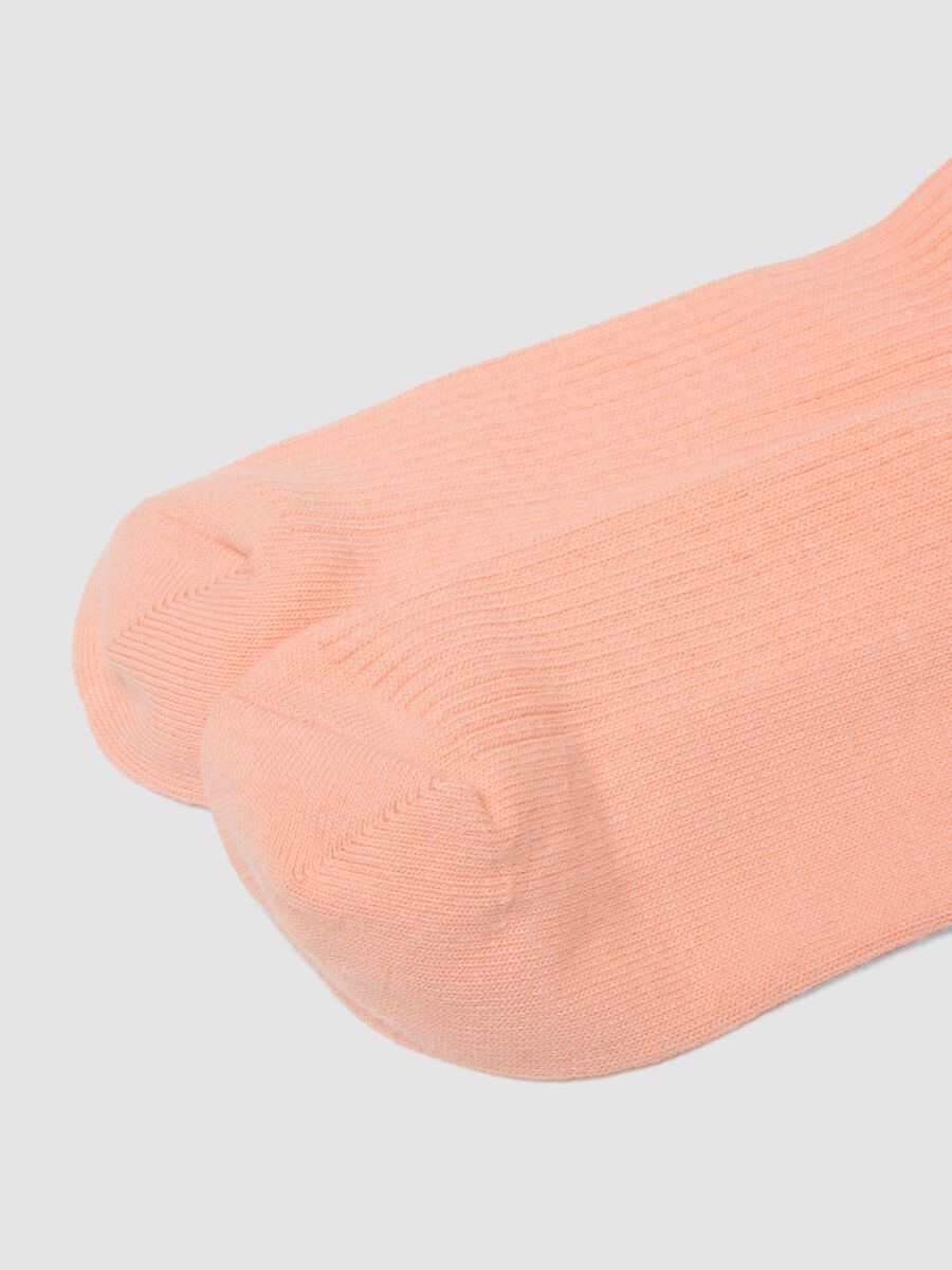 Rosa Ripp-Socken aus Stretch-Baumwolle_2