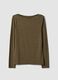 Gr&uuml;nes Slim-Fit-T-Shirt aus elastischer Viskose_4
