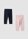 Bipack leggings multicolor in cotone organico elasticizzato per bimba_1