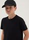 Boys&rsquo; black pure cotton regular fit T-shirt_0