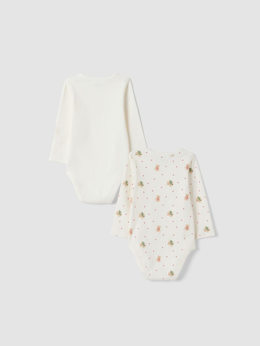 2-pack organic cotton crew-neck bodysuits in ivory white_1