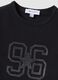 Camiseta negra entallada de algod&oacute;n el&aacute;stico con aplicaciones de strass_2