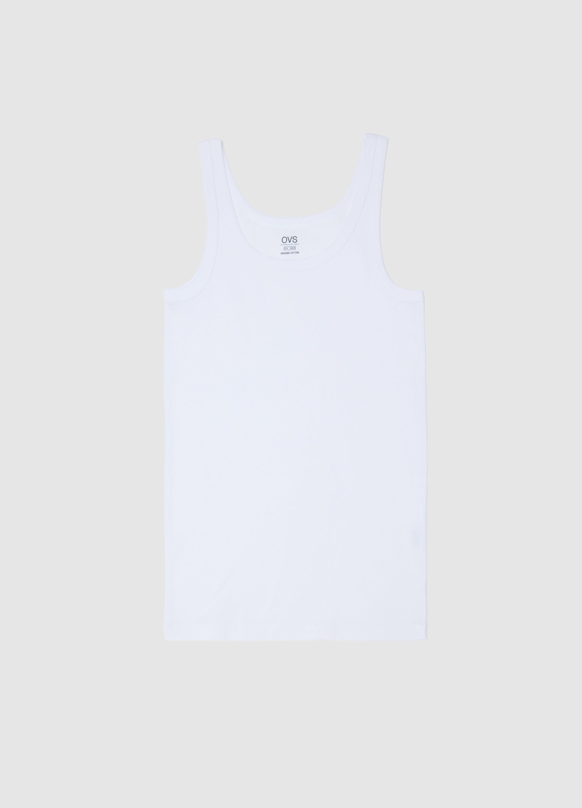 White pure cotton vest regular fit
