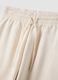 White cotton-blend jogger trousers with elasticated waist, regular fit_2