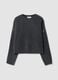 Grey stretch wool jumper with studded trims_4