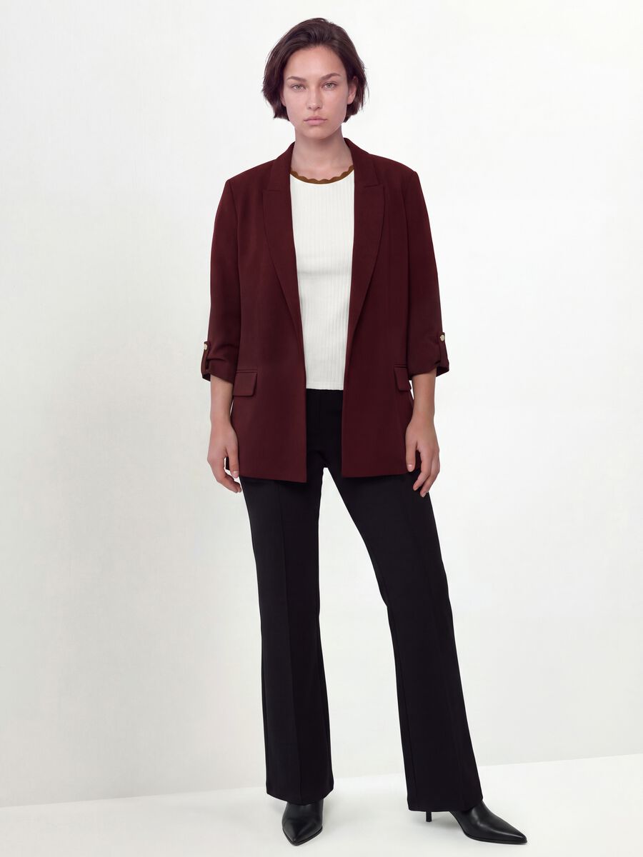 Red lined regular-fit blazer with classic lapels_2