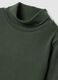 Maglia verde bosco dolcevita in puro cotone organico_2