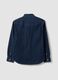 Blue pure cotton shirt with buttons and classic collar, regular fit_6