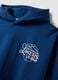 Blue cotton-blend hoodie with Lakers print_1