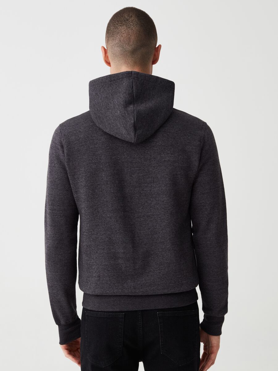 Full-zip sweatshirt in fleece with RE-UP print_3