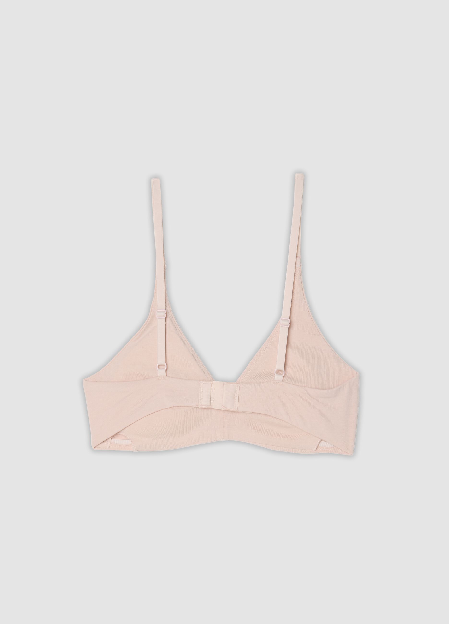 Reggiseno a triangolo rosa in cotone organico elasticizzato