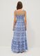 Blaues Maxikleid aus reiner Baumwolle mit Bindetr&auml;gern_3