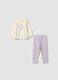Multicolour pure organic cotton baby girl pyjamas with teddy bear print_0