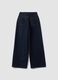 Blue wide-leg jeans in pure cotton_6