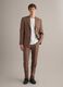 Brown pure linen slim-fit trousers_0