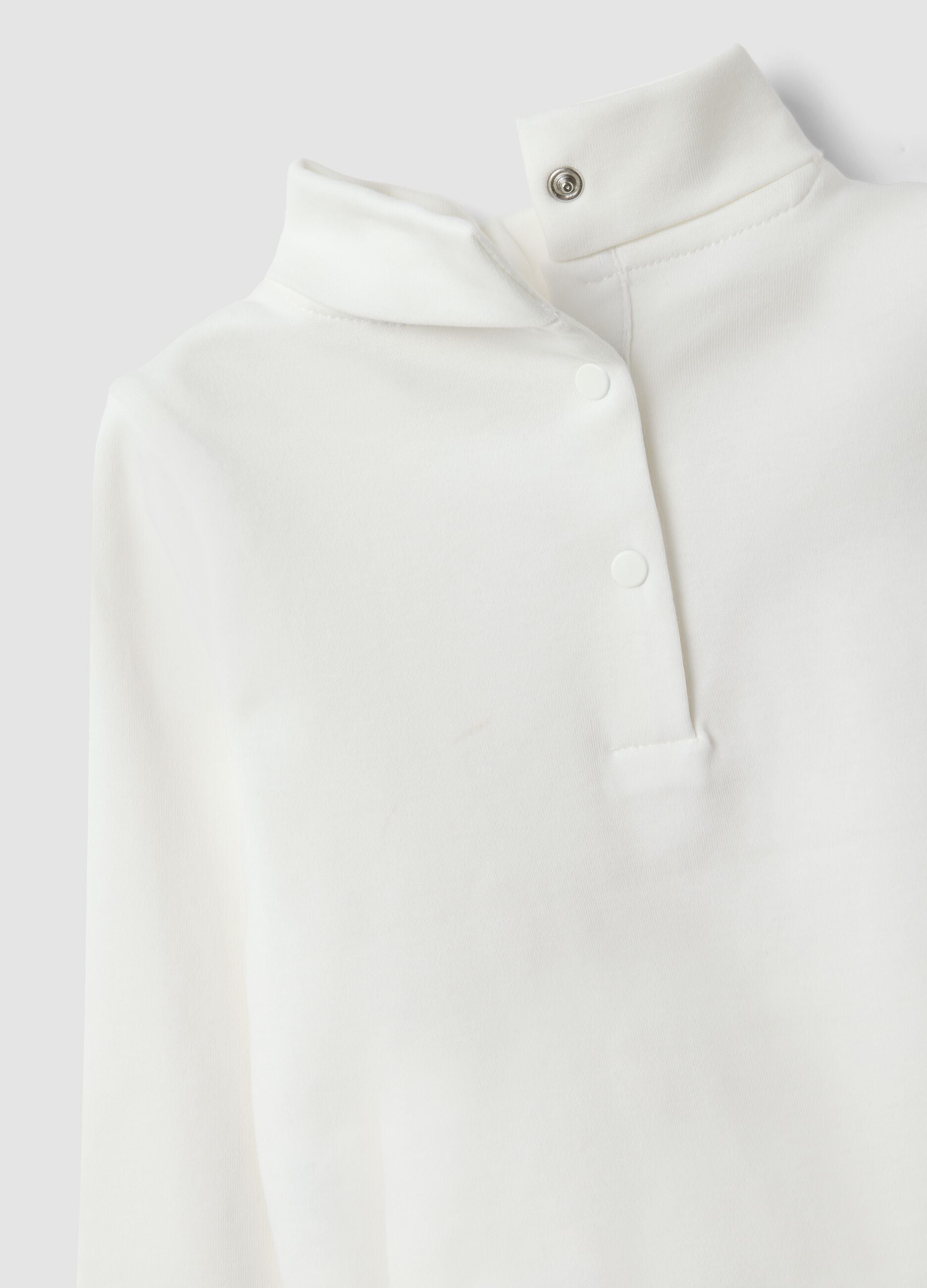 Wei&szlig;es T-Shirt aus reiner Bio-Baumwolle mit Rundhalsausschnitt