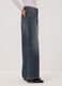 Blue pure cotton super wide-leg jeans_2