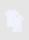 Pack of two white girls' t-shirts in pure cotton regular fit_0