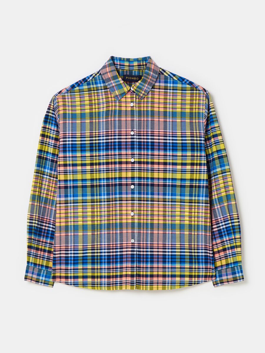 Check pattern cotton shirt_3