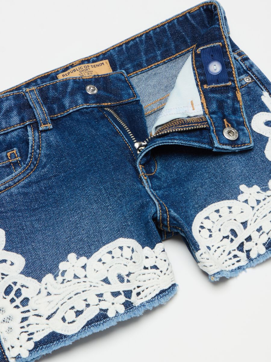Denim shirts with broderie anglaise application_2