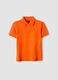 Orange stretch cotton polo for kids regular fit_3