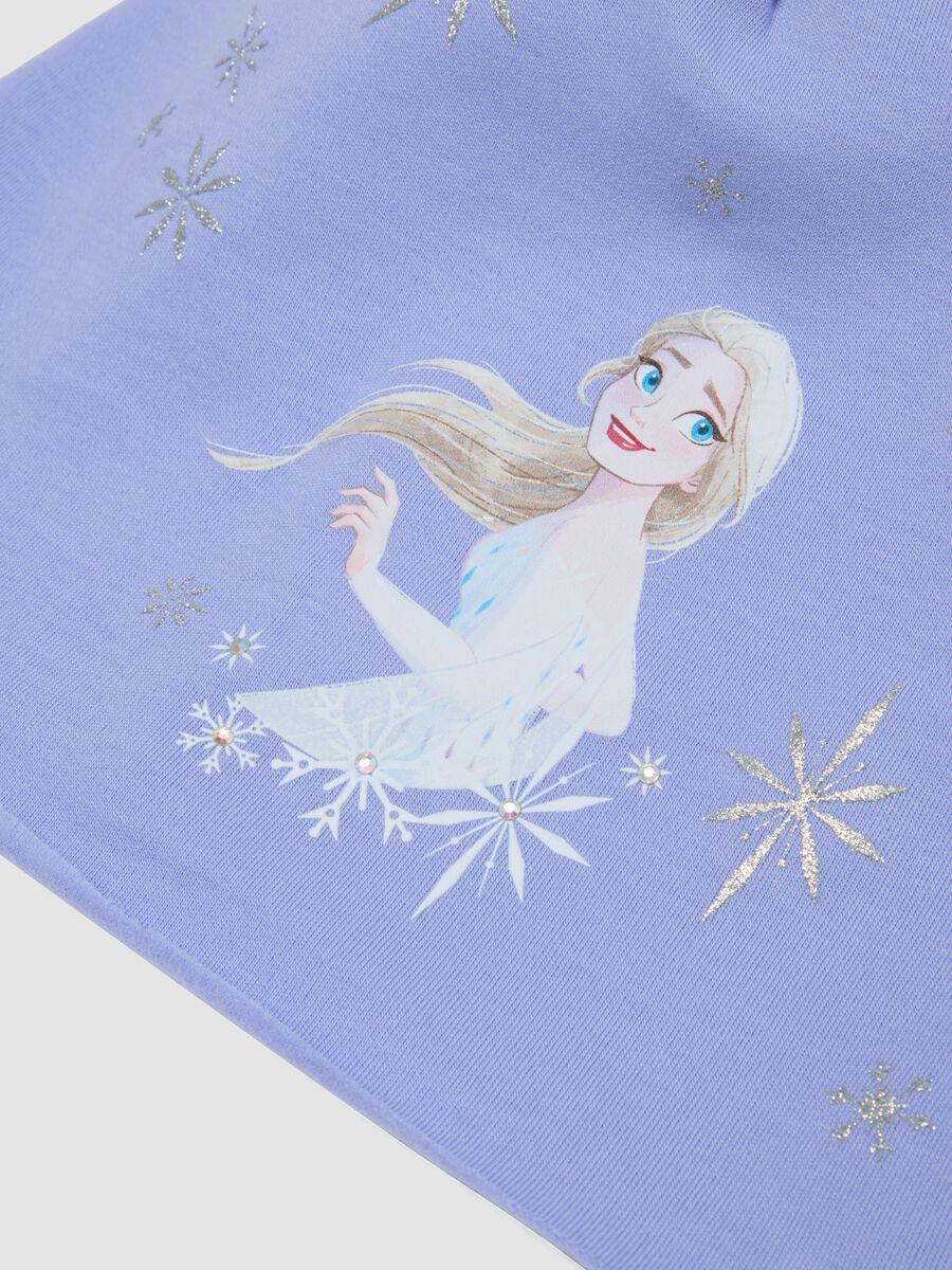 Ljubičasta kapa od elastičnog pamučnog jerseyja s Frozen printom za djevojčice_2