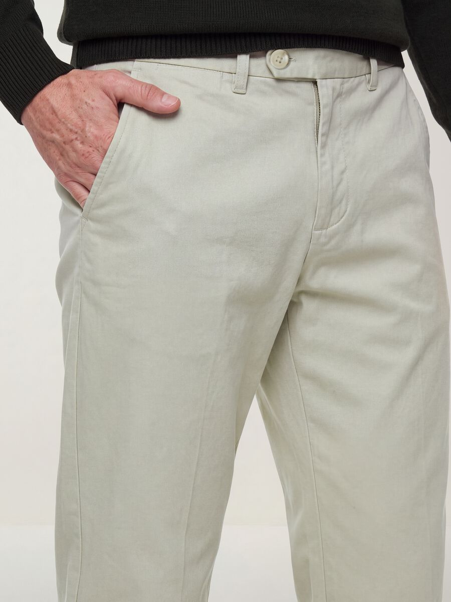 Pantal&oacute;n chino beige de algod&oacute;n puro, corte regular_3
