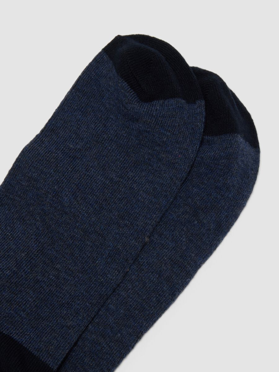 3er-Pack blaue Socken in mittlerer H&ouml;he aus elastischer Bio-Baumwolle_2