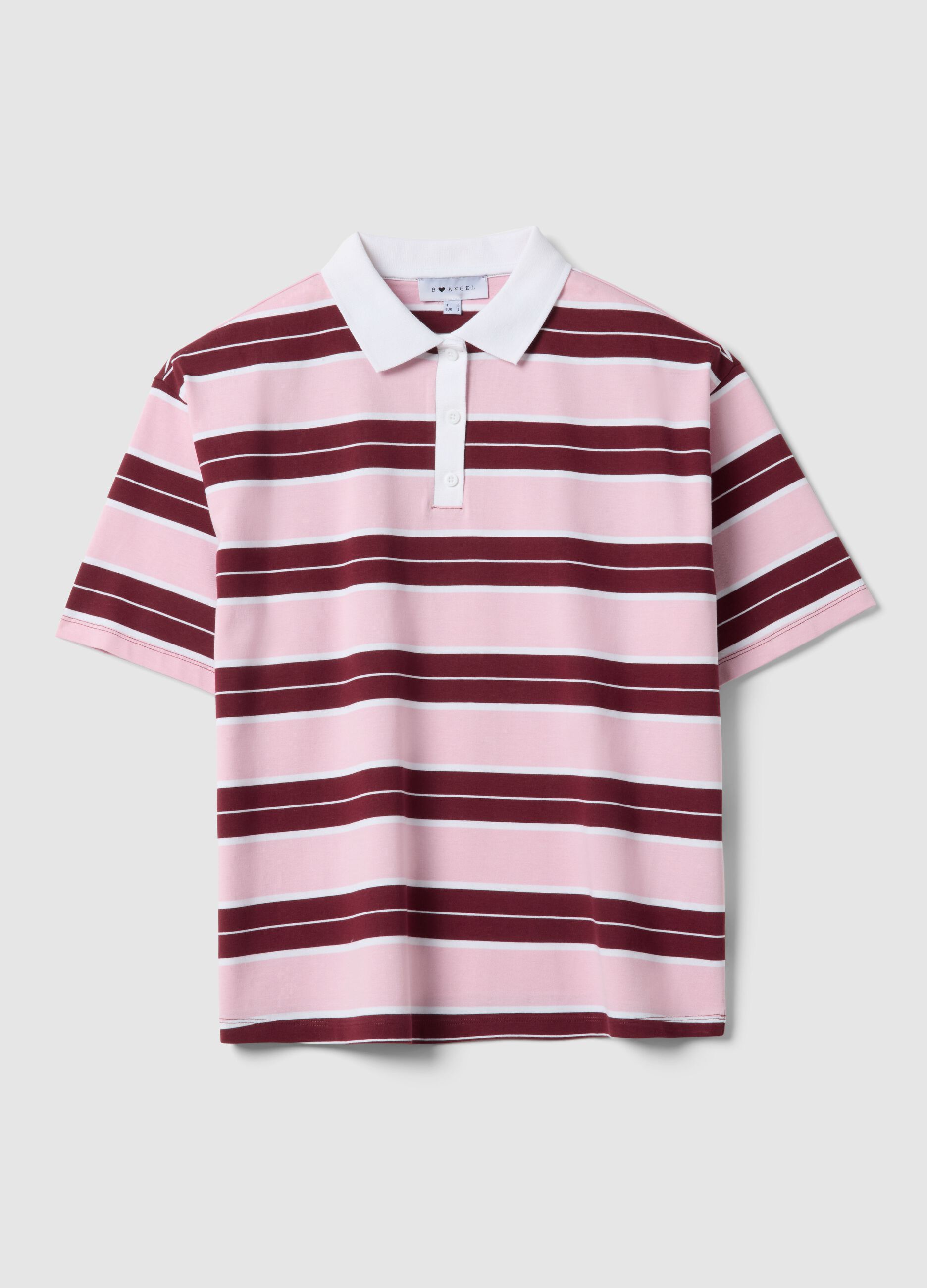 Women's Regular Fit Multi-Coloured Striped Pure Cotton Polo