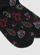 Black cotton blend Christmas long socks_2