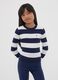 Girls&rsquo; multicolour striped viscose-blend boat-neck jumper_0