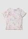 T-shirt multicolor de algod&atilde;o puro para menina beb&eacute; com padr&atilde;o floral_0