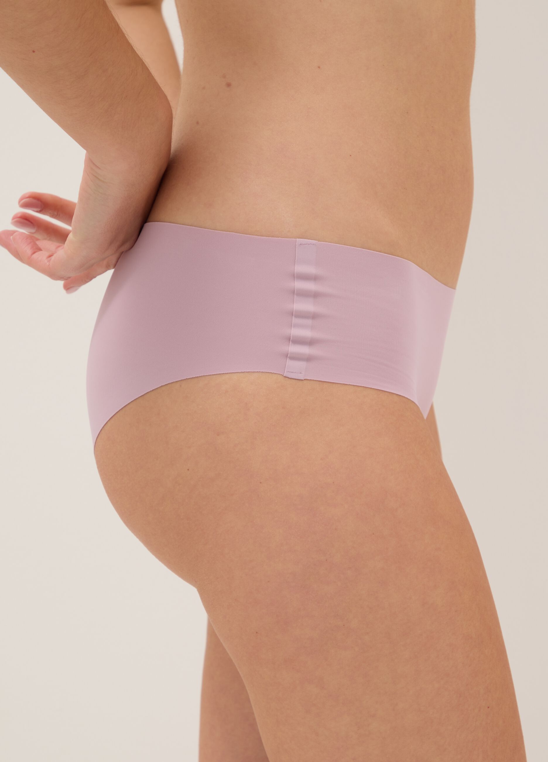 Pink microfibre regular fit briefs
