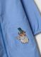Blue gingham nursery apron with zip and animal embroidery_3