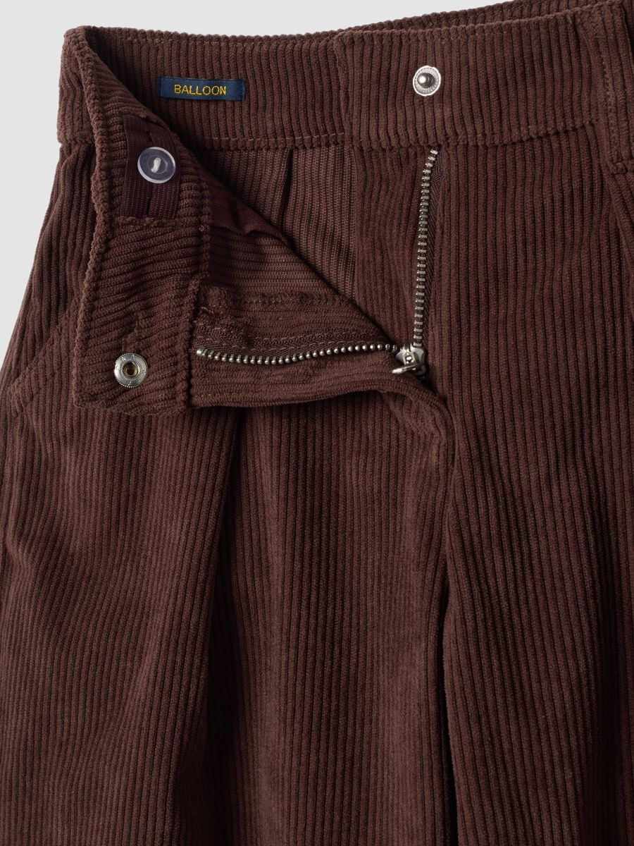 Braune Ripp-Wide-Leg-Hose_2