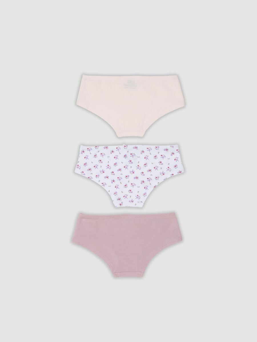 3-pack of multicolour baby girls&rsquo; briefs in stretch organic cotton blend_1