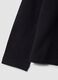 Black crew-neck T-shirt in pure organic cotton for girls_3
