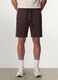 Braune Shorts aus Baumwollmix mit elastischem Bund, Regular Fit_3