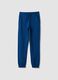 Blue organic cotton joggers with drawstring for boys_0