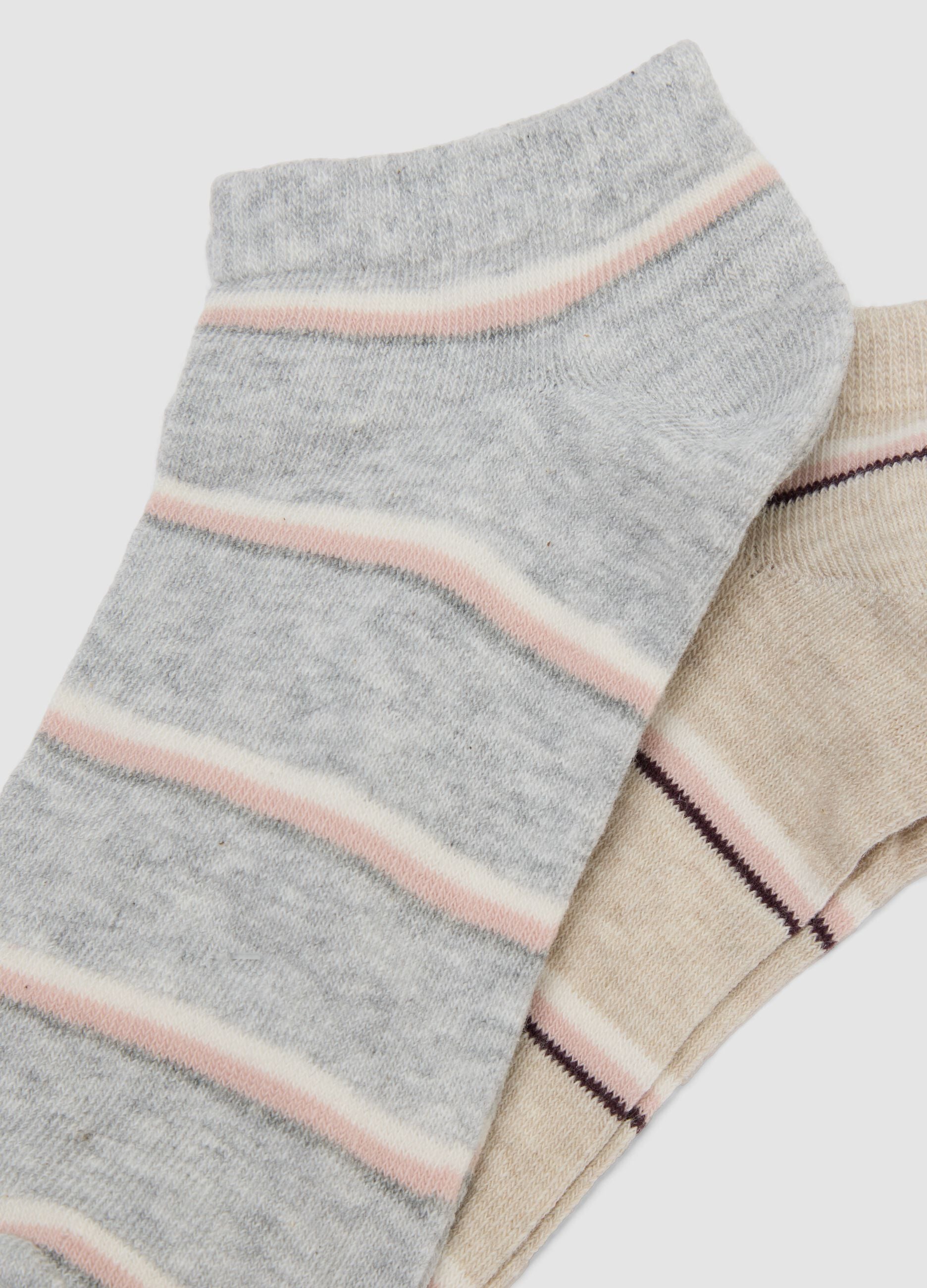 5er-Pack gestreifte Socken aus elastischer Bio-Baumwolle