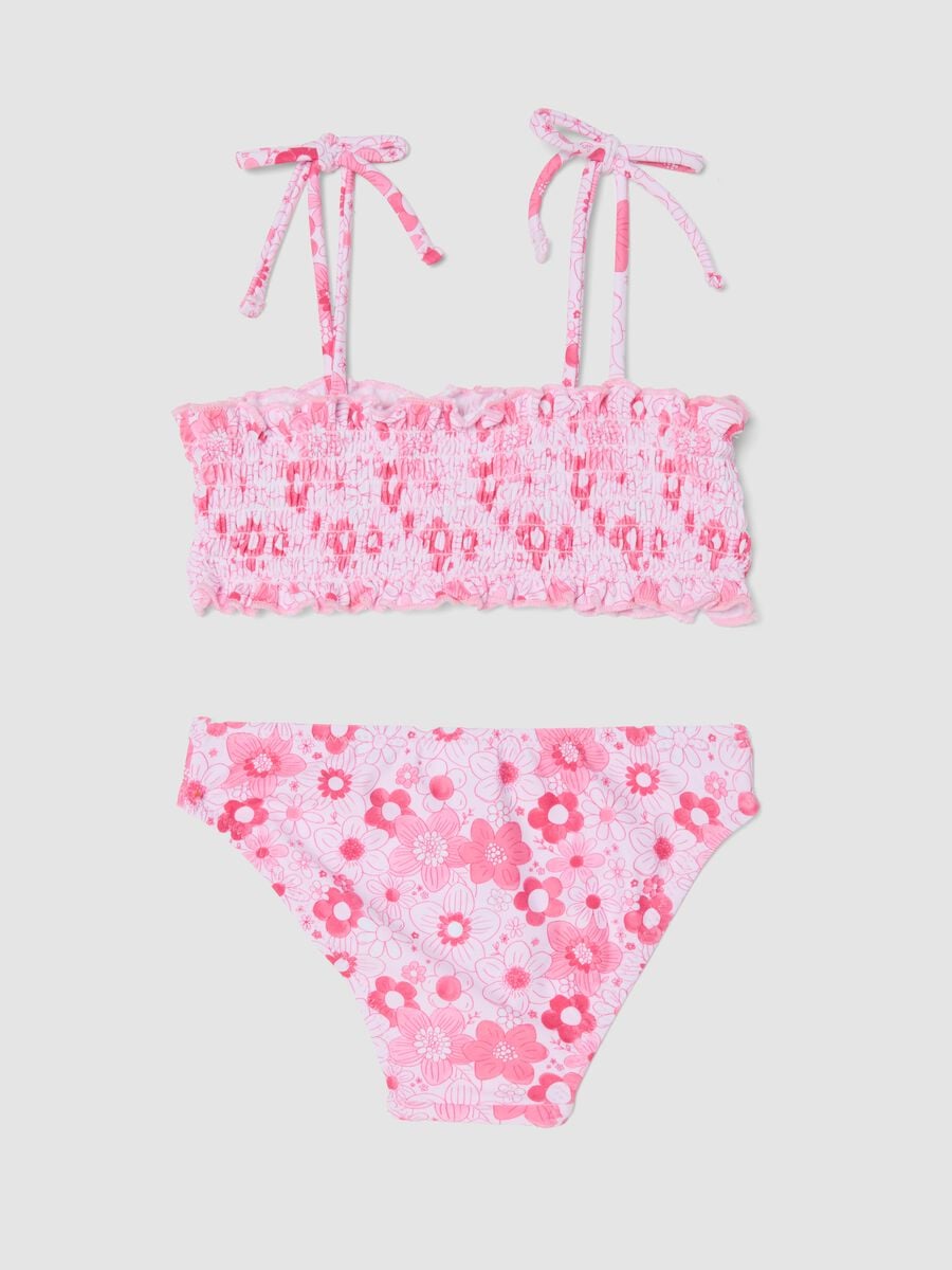 Pink floral stretch bikini_1