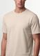 Beige organic cotton jersey T-shirt, regular fit_3