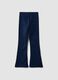 Girls&rsquo; blue flared trousers in stretch organic cotton_5