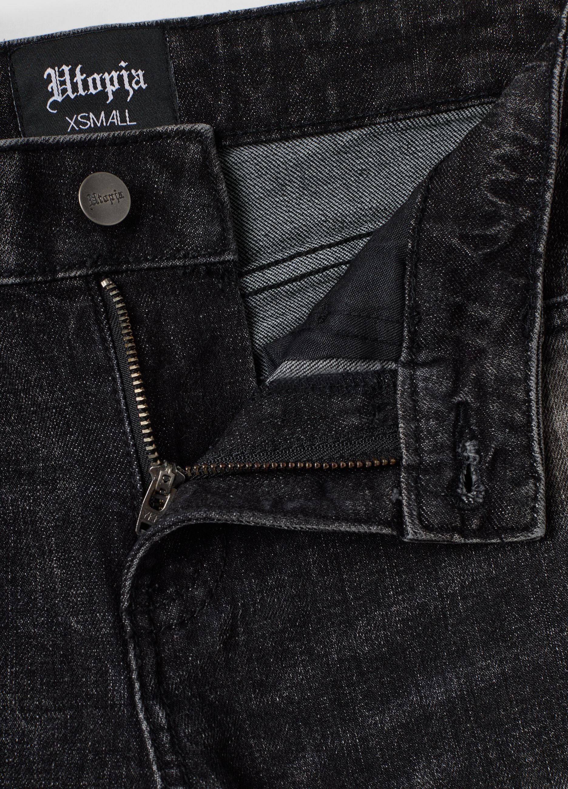 Slim Flare Black Washed Denim
