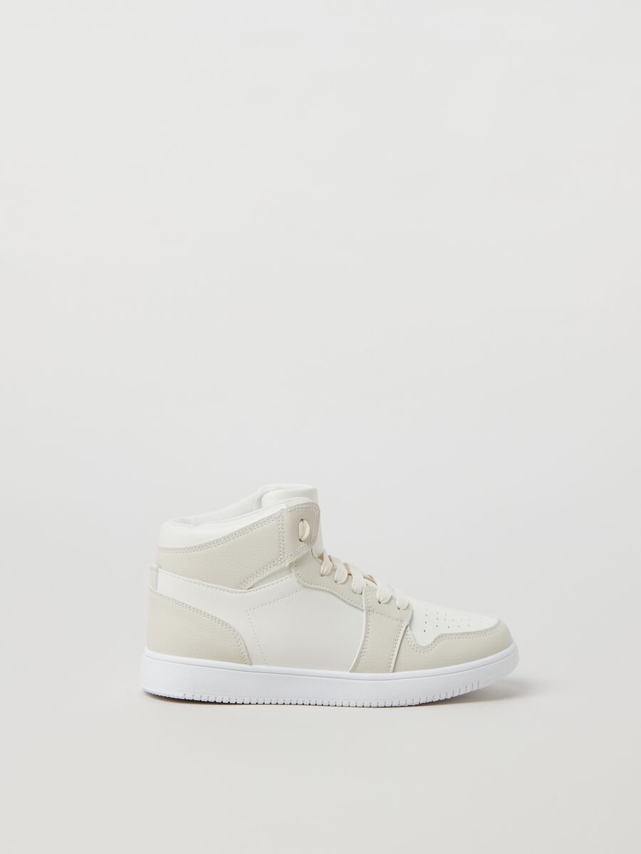 Two-tone high-top sneakers_0